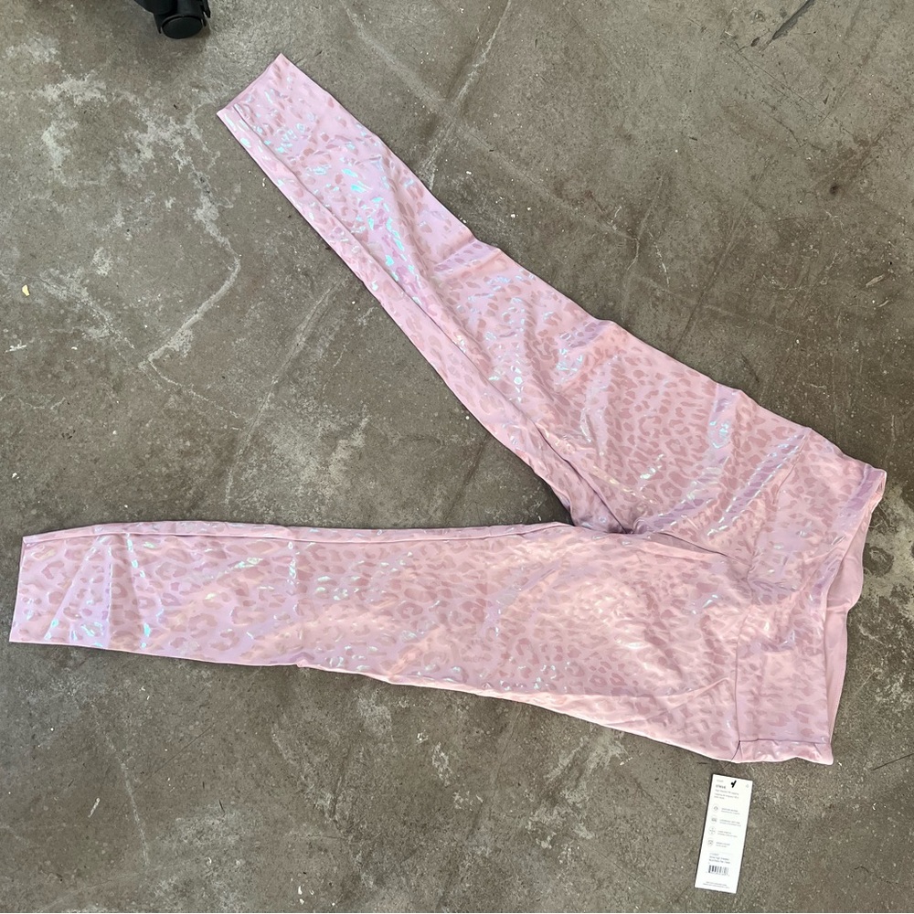 MPG sports - Strive high waisted 7/8 legging mauve pearl cheetah
